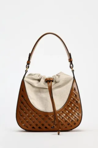 Bolso Zara  Marrón y Beige