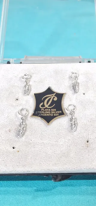 Pendientes de Plata 925, "Pluma de ave" (2 gr)