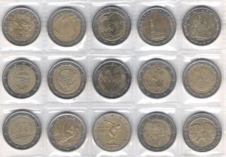 15 Monedas 2€ Conmemorativas Europa Colección