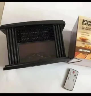 Chimenea eléctrica negra