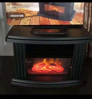 Chimenea eléctrica negra