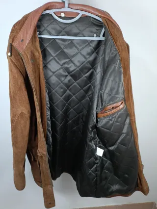 Cappotto in Pelle Vintage Marrone