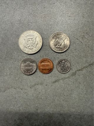 Monedas de EE.UU. (Kennedy, Sacagawea, Nickel, Pen