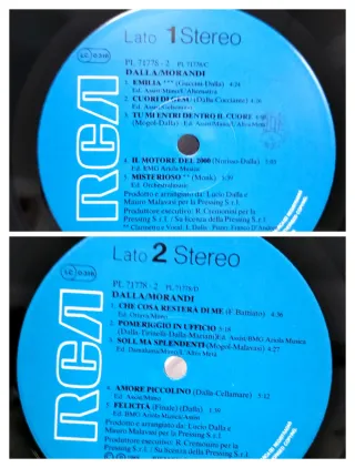 Dalla Morandi - "Dalla Morandi" Doppio LP 1988