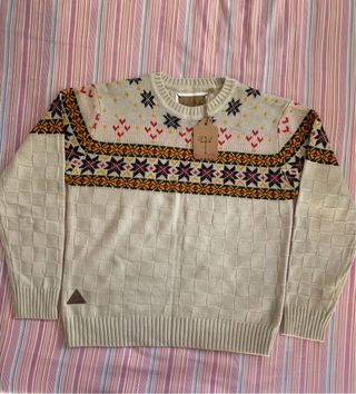 Rock & Revival Suéter Punto Beige Multicolor