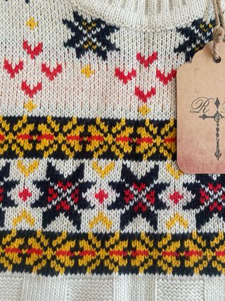 Rock & Revival Suéter Punto Beige Multicolor