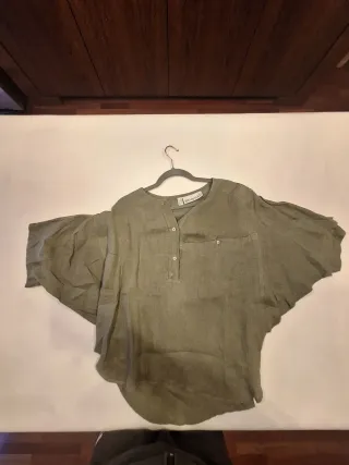 Camiseta pijama suelta verde talla única