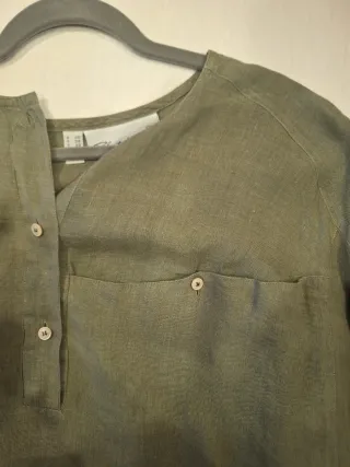 Camiseta pijama suelta verde talla única