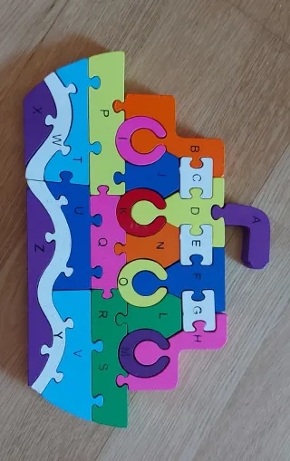 #Navidad #Reyes #Barco Abecedario Madera Puzzle Le