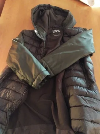 Abrigo niña Zara negro talla 9