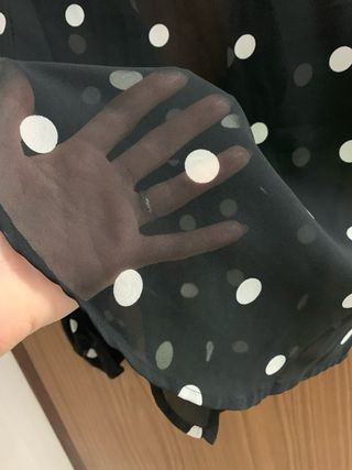 Blusa Terranova pois bianchi XS