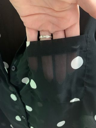 Blusa Terranova pois bianchi XS