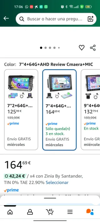 Pantalla Android VW Polo/Passat/Golf