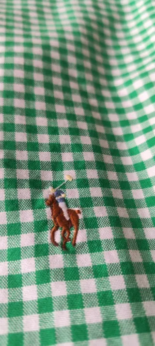 Camisa Polo Ralph Lauren cuadros verde
