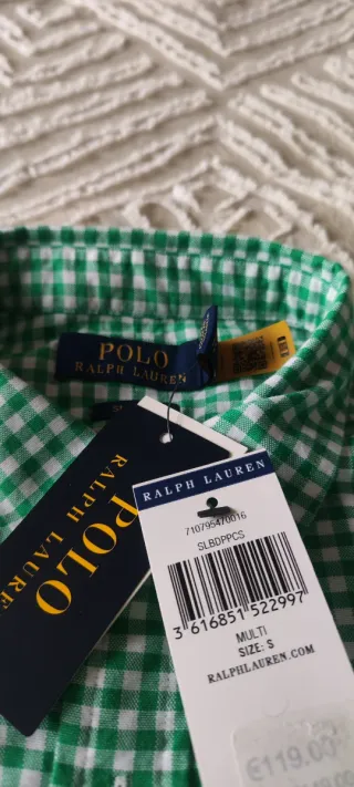 Camisa Polo Ralph Lauren cuadros verde