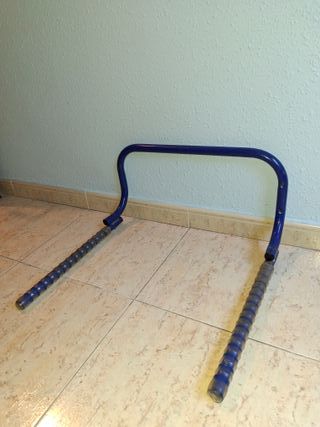 Soporte pared bicicleta azul