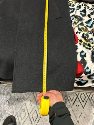 Abrigo largo hombre negro gris