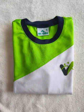 Camiseta Vedruna Manga Larga Verde y Blanca Talla