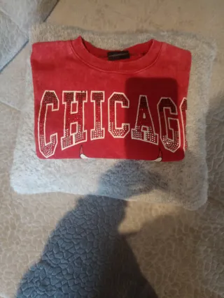 Sudadera Chicago Bulls Roja Niña