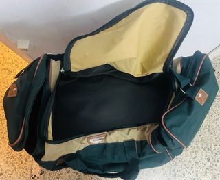 Maleta deportiva Rooklle verde y beige