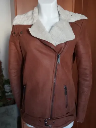 Cazadora aviador señora marrón