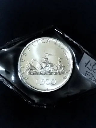 Lire 500 argento Caravelle 1986 fdc