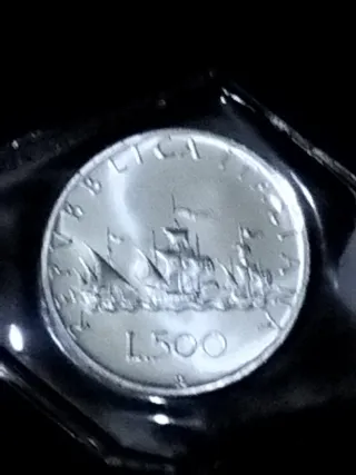 Lire 500 argento Caravelle 1986 fdc