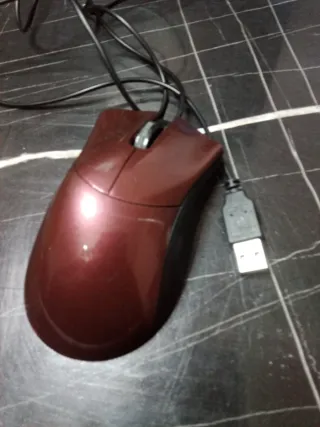 Ratón USB Marrón y Negro