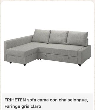 Sofá Cama Chaise Longue azul como nuevo