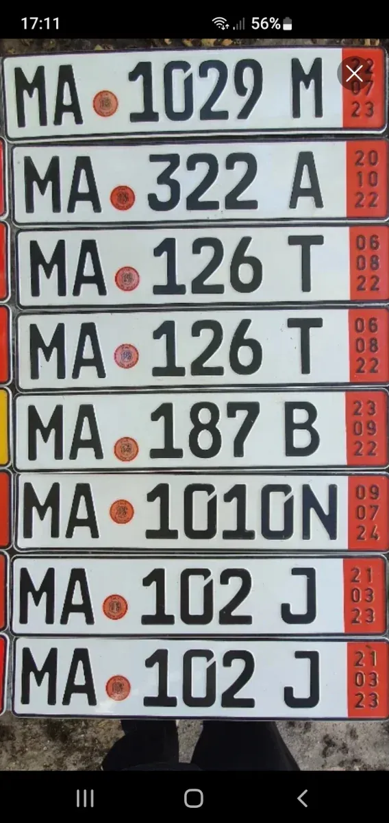 MATRICULA ANTIGUA DE ALEMANIA PARA DECORACIÓN