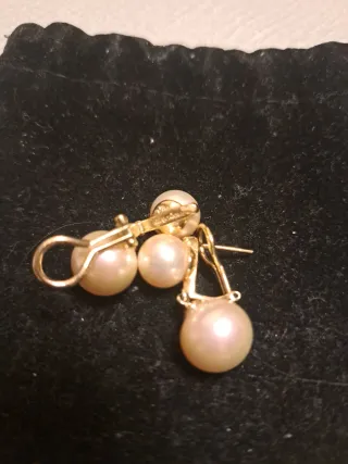 Pendientes Majorica Perla Oro