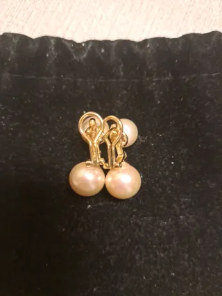 Pendientes Majorica Perla Oro
