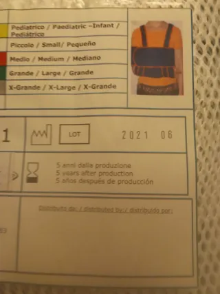 Inmovilizador brazo y hombro.