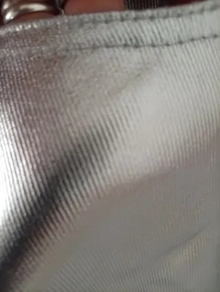 Falda midi Lefties plateada talla M