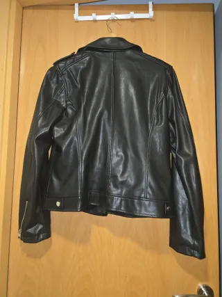 Cazadora Biker Negra Mujer