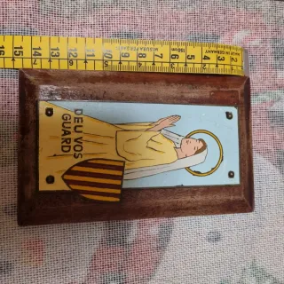 Lote religioso antiguo: Placa Déu Vos Guard