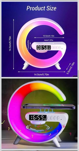 Luz Despertador Sonido Carga Inalámbrica Smart
