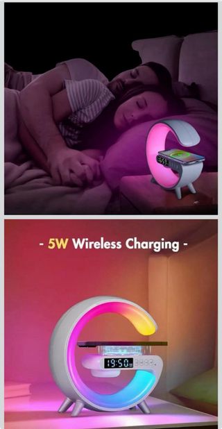 Luz Despertador Sonido Carga Inalámbrica Smart