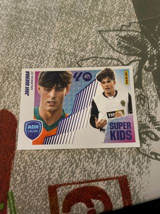 Cromo Javi Guerra Super Kids Valencia CF