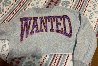 Sudadera Bershka Wanted corta gris