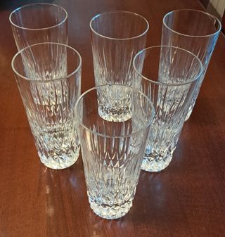 Set 6 bicchieri alti lavorati stile cristallo