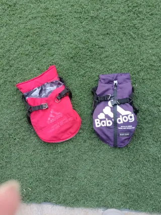 Ropa para perro Babydog (rojo y morado) Talla S