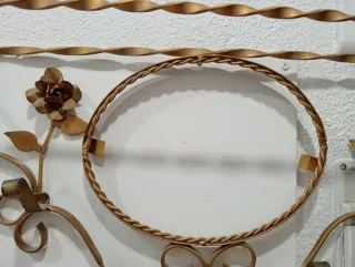 Perchero Forja Antiguo Dorado