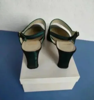 Zapatos Sole Piel Slingback Verdes