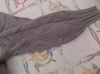 Jersey mujer cuello vuelto gris