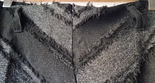 Falda Mini Texturizada Estilo Patchwork Oscuro