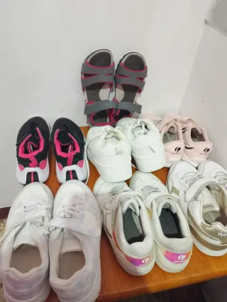 Bambas niña rosas y blancas