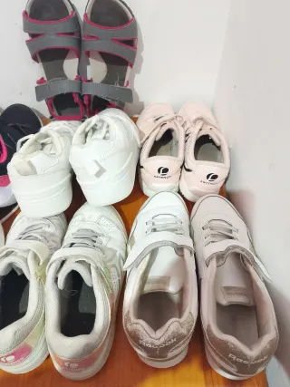 Bambas niña rosas y blancas