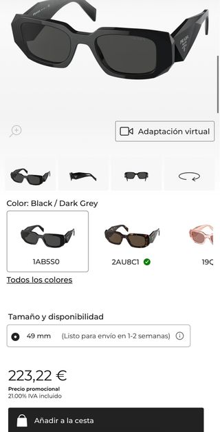Gafas de sol Prada Luxury (negro)