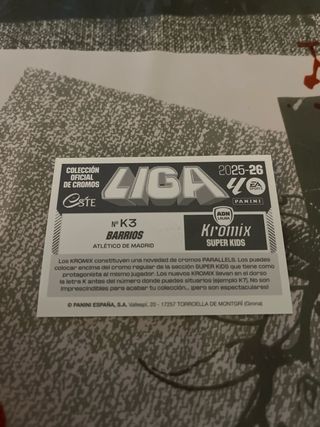 Cromo Super Kids Kromix Pablo Barrios
